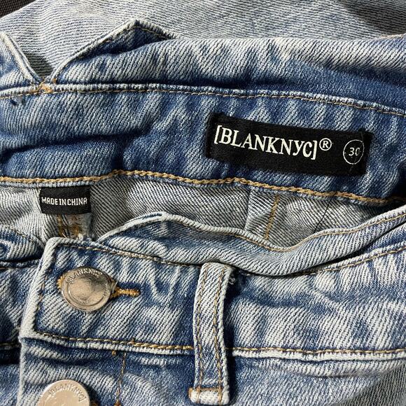 Blank NYC Light Wash Retro Style Skinny Leg Yoke Jeans - Size 30 - Button Fly - Picture 4 of 7
